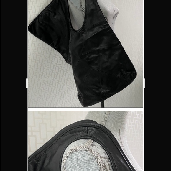 ❤️ Authentic Salad oversized black leather bag ❤️ - Picture 4 of 9